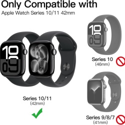 Set 3 Folii de Protecție Flexibile JETech din TPU pentru Apple Watch Series 11 / Series 10 (42 mm), Acoperire Completă Curbată, Tehnologie Auto-Vindecare, Claritate HD și Sensibilitate Ridicată la Atingere - Img 7