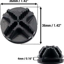 Set 4 Bucăți Conectori / Cleme de Colț din Plastic pentru Rafturi Modulare și Organizatoare cu Grilaj de Sârmă, Negru - Img 3
