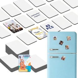 Set 50 Magneți Personalizabili Typec, Formă Dreptunghiulară 7.5 x 5.5 cm (2.95 x 2.16 inch), Cu Suport Magnetic Puternic, Blank-uri DIY pentru Cadouri și Decor Suport Frigider
