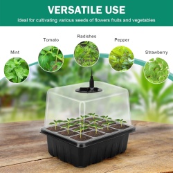Set 6 Tavă Germinare Semințe RIOGOO cu Lumină LED, Control Inteligent, Luminozitate și Umiditate Reglabile, Kit Complet Mini-Seră - Img 2
