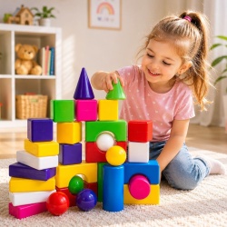 SET CONSTRUCTOR BLOCURI MULTICOLORE 3 - Img 3