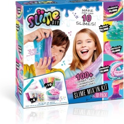 Set Creativ DIY Canal Toys So Slime – Kit pentru 10 Slime-uri Personalizate, Fără Lipici, +100 Combinatii, Accesorii Inluse, Vârsta 6 Ani+ (SSC 184)