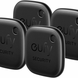 Set de 4 eufy Security SmartTrack Link, compatibil cu iOS, Rezistent la apa, Negru