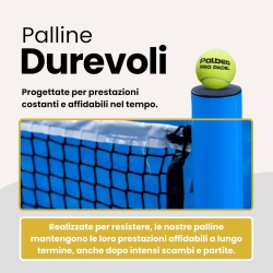 Set Mingi Padel Palbea, Aprobate FIP (International Padel Federation), Presurizate, Vizibilitate Ridicată HV Felt, Durabilitate Crescută, Pentru Toate Suprafețele - Img 4