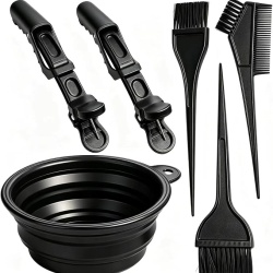 Set Profesional Vopsit și Decolorat Părul, 6 Piese, Bol Gradat, Pensule de Aplicare și Cleme de Păr, pentru Salon și Acasă - Img 4