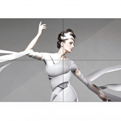 Solutie VideoWall 2x2 cu suport Vogel's 2x2 de perete si 4 Display-uri LG 55LV75D