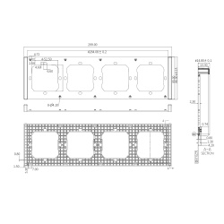 Sonoff 4 gang switch frame for M5-80 (SwitchMan) smart wall switches, white - Img 2