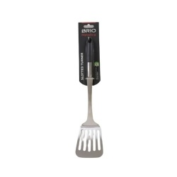 Spatula Perforata, Brio Metallica, Otel Inoxidabil, Argintiu/Negru, 35 cm