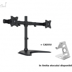 Stand pentru 2 monitoare Multibrackets MB-3330, 15"-27", max. 2 x 8 kg - Img 2