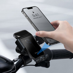 Suport electric smartphone pentru bicicleta Baseus cu panou solar integrat 150 mAh negru (SUZG010001) - Img 7