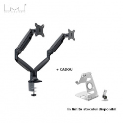 Suport pentru 2 monitoare Multibrackets MB-3286, 15"- 27", maxim 9 kg / monitor, Negru - Img 2