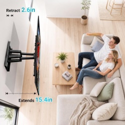 Suport TV de Perete Full Motion Typec Home pentru Televizoare de 37-85 Inch, Braț Dublu Heavy Duty, Rotire și Înclinare (Până la 60 kg / 132 lbs) - Img 3