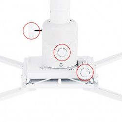Suport videoproiector de tavan Multibrackets MB-3149, reglabil 30-48cm,max.15kg, alb - Img 3