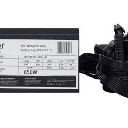 Sursa Spacer BZCO-650 80+ Bronze compatible SPPS-BZCO-650, 650w, fan 120mm, 2x PCI-E 6+2, 6x S-ATA, 2x P8 4+4 - Img 2