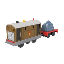 THOMAS LOCOMOTIVA MOTORIZATA TOBY CU VAGON - Img 2