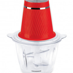 Tocator Heinner HMC-300RD, 300W, 2 cutite inox, bol sticla 1.2 L, 2 Viteze, Rosu