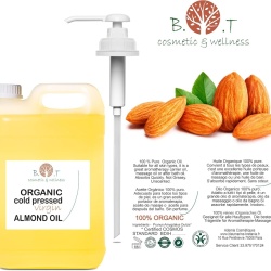 Ulei de migdale dulci organic 5L, 100% pur, presat la rece, pentru masaj profesional, îngrijire corp, ten, păr și vergeturi - Img 7