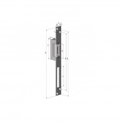 Yala Fail Safe strike Assa Abloy YB37-12D-L, ingropat, 12 V, 306 Kg