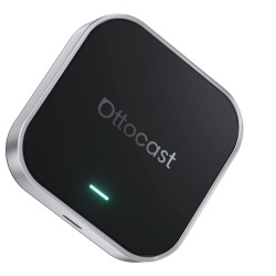 Adaptor multimedia Ottocast E2 3-in-1 Wireless CarPlay & Android Auto, AI Box, Dual Wi-Fi, CloudSIM, Bluetooth 5.0, Negru