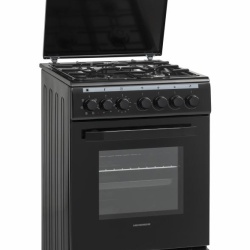Aragaz mixt Heinner HFSC-V60LITGC-WH, 4 arzatoare gaz, Dispozitiv de siguranta plita, Aprindere electrica, Cuptor electric, Timer, Grill, Clasa A, 50 cm, Alb - Img 5