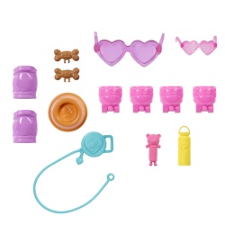 BARBIE PETS SET PAPUSA BARBIE CU PATINE CU ROTILE CATEL SI ACCESORII - Img 3