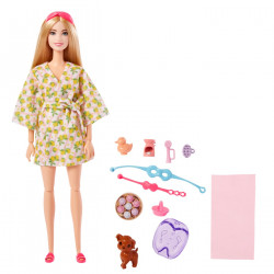BARBIE SET DE JOACA CU ACCESORII PAPUSA BARBIE O ZI LA SPA - Img 2