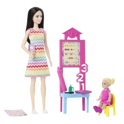BARBIE SET DE JOACA PAPUSA BARBIE BRUNETA FACE CARIERA PROFESOARA - Img 2