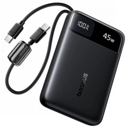 Baterie Externa Baseus EnerFill FC11, 10000mAh, 45W, QC + PD, 1 x USB-A - 3 x USB-C, Neagra E0031000