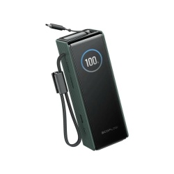 Baterie externa EcoFlow Rapid 25.000 mAh, 170W, cu cabluri USB-C, USB-C, USB-A, Verde