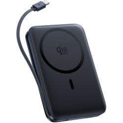 Baterie Externa Wireless Baseus PicoGo AM61, 10000mAh, 45W, PD + FQI, 1 x QI - 2 x USB-C, Neagra E0028V00