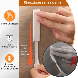 Benzi Dublu Adezive pentru Fixare Tablouri Trilancer, 20 Perechi, Fără Cuie sau Găuri, Îndepărtare Fără Urme pe Perete, Include Nivelă cu Bulă, pentru Rame Foto, Oglinzi și Decorațiuni - Img 5