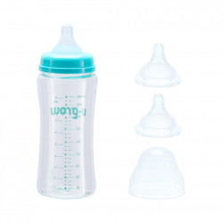 Biberon de sticla 260 ml+2 tetine extra - Img 2