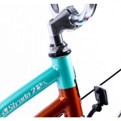 Bicicleta Pegas Strada 2, 26 inch, cadru aluminiu, maro/verde - Img 6