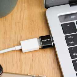 Blitzwolf BW-A4 USB la USB-C, Adaptor OTG (negru) - Img 2