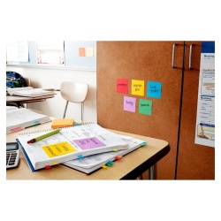 Blocnotes autoadeziv, 3M POSTIT, 76x76 mm, 6x90 coli, Multicolor - Img 2
