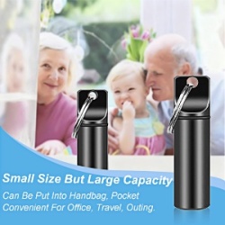 Breloc din aluminiu tip cutie pentru pastile, Typec, negru - Img 4
