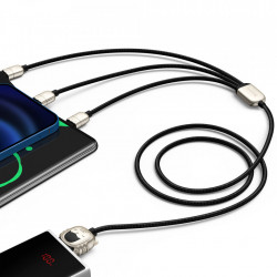 Cablu 3 in 1 Baseus Year of the Tiger USB - Lightning / USB Typ C / micro USB 3,5 A 1,2m black (CASX010001) - Img 4