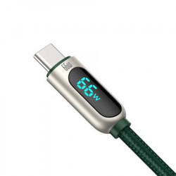 Cablu cu afisare Baseus USB la tip C, 66 W, 1 m (verde) - Img 4