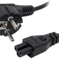 Cablu de Alimentare Omenex 491142 cu Conector Tip Clover Leaf (Cilindric / Trippor / C5), Lungime 1.5 Metri, cu Împământare