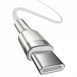 Cablu de date Baseus Cafule Metal USB Tip C - USB Tip C 100 W (20 V / 5 A) 2 m alb (CATJK-D02) - Img 4