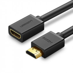 Cablu HDMI mascul la HDMI femelă UGREEN HD107, FullHD, 3D, 0,5m (negru)