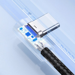 Cablu inclinat Ugreen 90° USB C - USB 2.0 480Mbps 3A 3m negru (US176) - Img 7