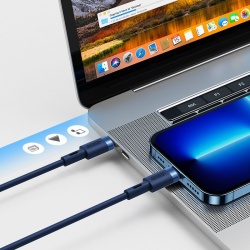 Cablu pentru incarcare si transfer de date Joyroom S-1224N9, USB Type-C/Lightning, PD 20W, 1.2m, Bleumarin - Img 2