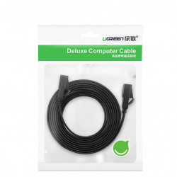 Cablu plat Ugreen Cablu de rețea Internet Ethernet RJ45 Cat 7 STP LAN 10 Gbps 10 m Negru (NW106 11265) - Img 2