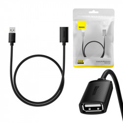 Cablu prelungitor USB 2.0 Baseus mascul la femela, seria AirJoy, 0,5 m (negru)