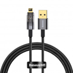 Cablu seria Baseus Explorer Cablu USB - Lightning 2.4A 1 m negru (CATS000401)