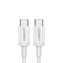 Cablu Ugreen US264 60518 USB-C / USB-C PD QC AFC 1m - alb