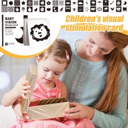 Carduri Educative pentru Stimularea Vizuală și Cognitivă a Bebelușilor, Cartonașe Flashcard Senzoriale cu Colțuri Rotunjite, Vârsta 0–3 Ani - Img 6