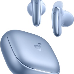 Casti True Wireless Anker Soundcore Liberty Buds, Semi in-Ear, ANC, Autonomie 30 de ore, Bluetooth 6.1, Albastru