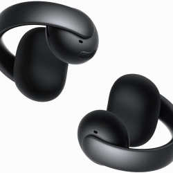 Casti true wireless Soundcore AeroClip Open-Ear Clip-On, 4 Microfoane si AI, Hi-Res, IPX4, Negru